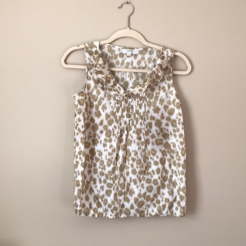 Light Cheetah print LOFT blouse